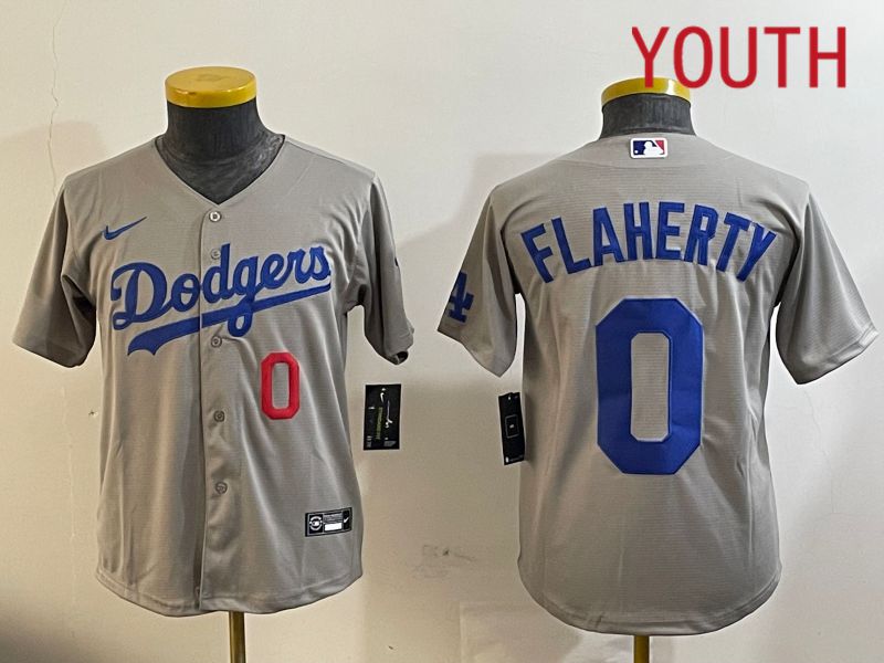 Youth New York Yankees 0 Flaherty grey 2024 Nike MLB Jersey 202411204